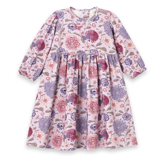 Floral Long Sleeve Girls Dress – Vintage Bloom