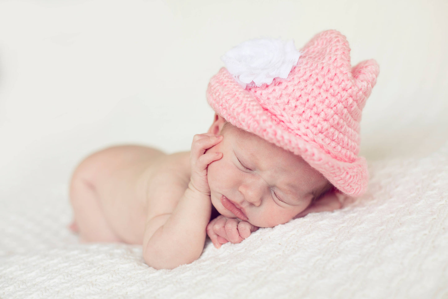 Crocheted Handmade Baby Cowgirl Hat