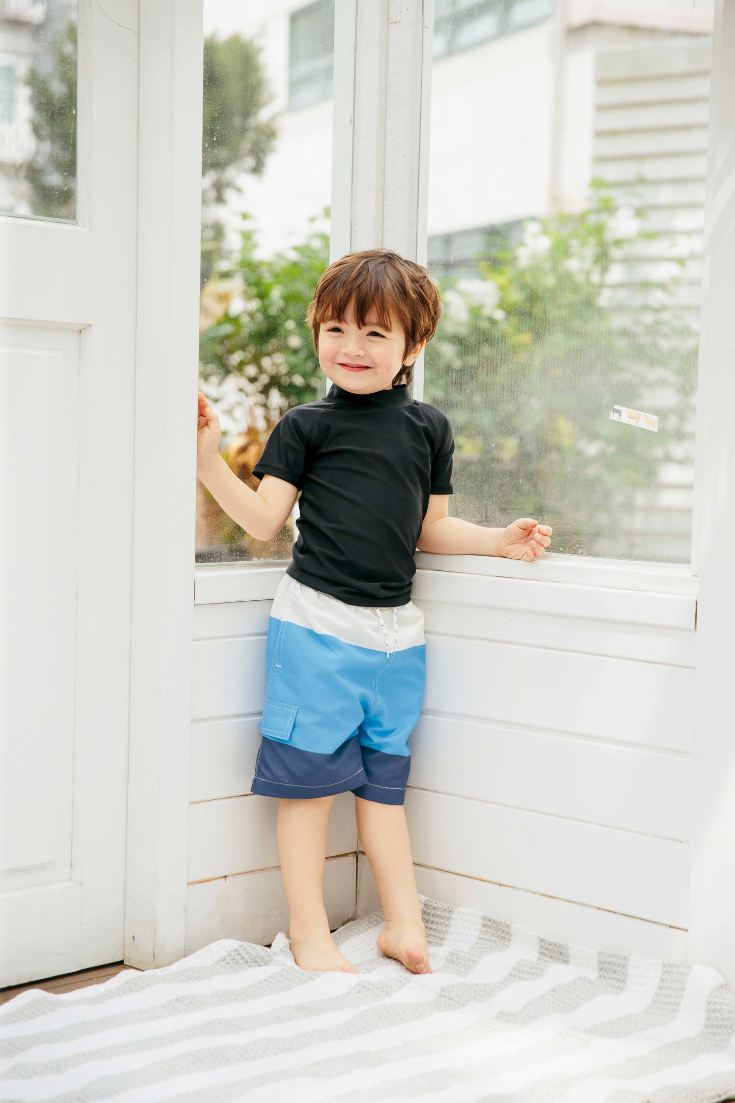 Andrew Blue Boy Swim Trunks Shorts