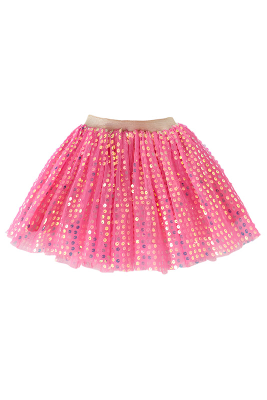 Ella Magenta Sequin Tulle Skirt