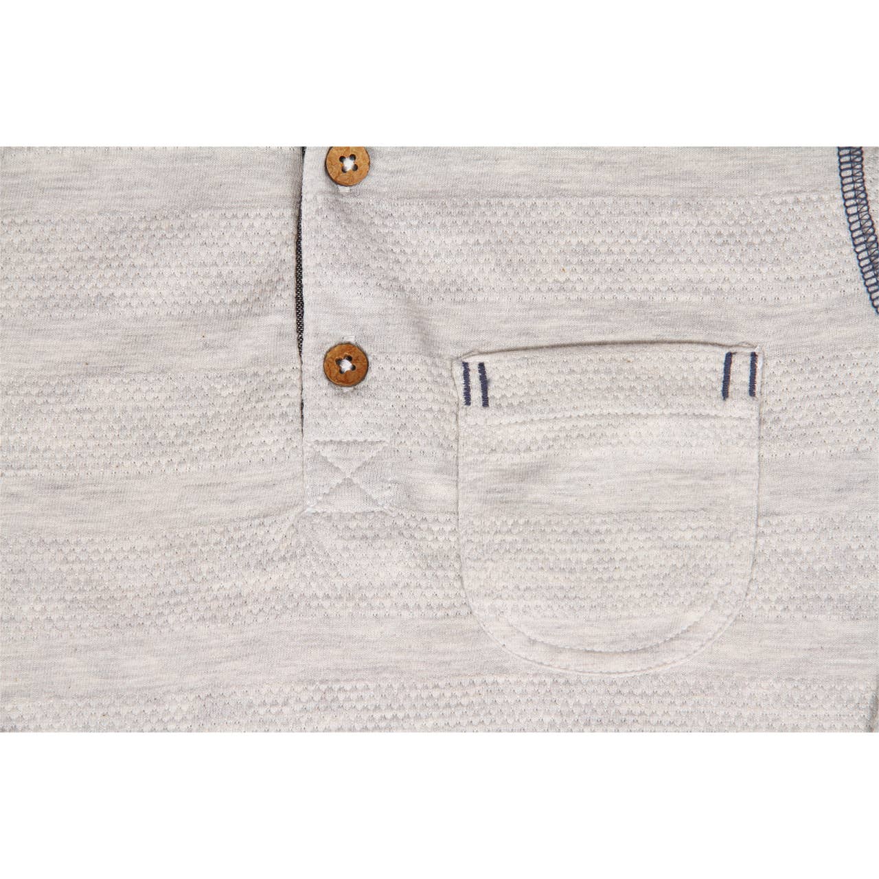 Maverick Long Sleeve Oatmeal Heather Henley