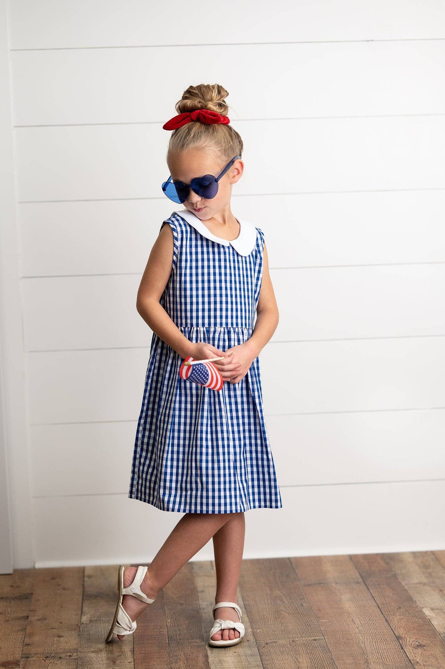 Alice Navy Check Gingham Dress