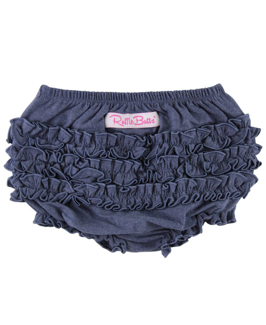 Iris Faux Denim Knit Ruffle Butt Bloomer