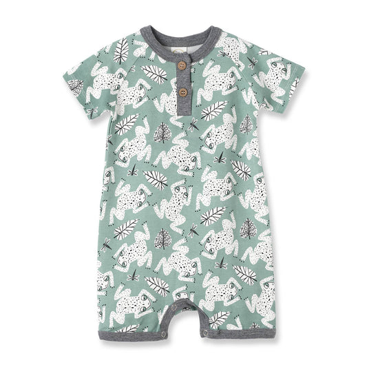 Ryan Leapfrog Bamboo Henley Shortie Romper