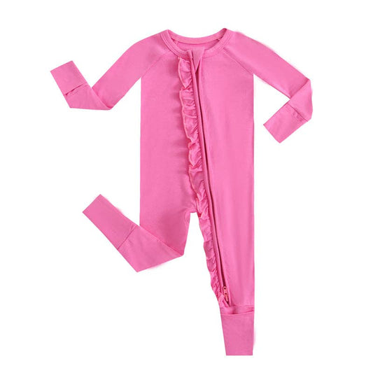Taylor Pink Ruffled Bamboo Romper