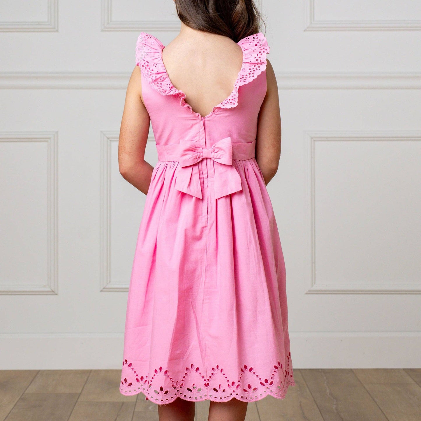 Leah Organic Ruffle Collar Party Dress
