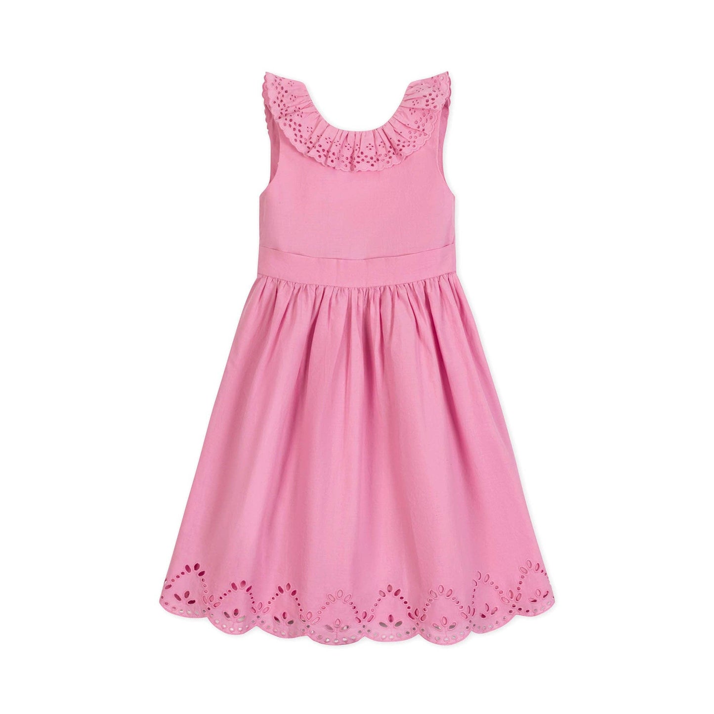 Leah Organic Ruffle Collar Party Dress