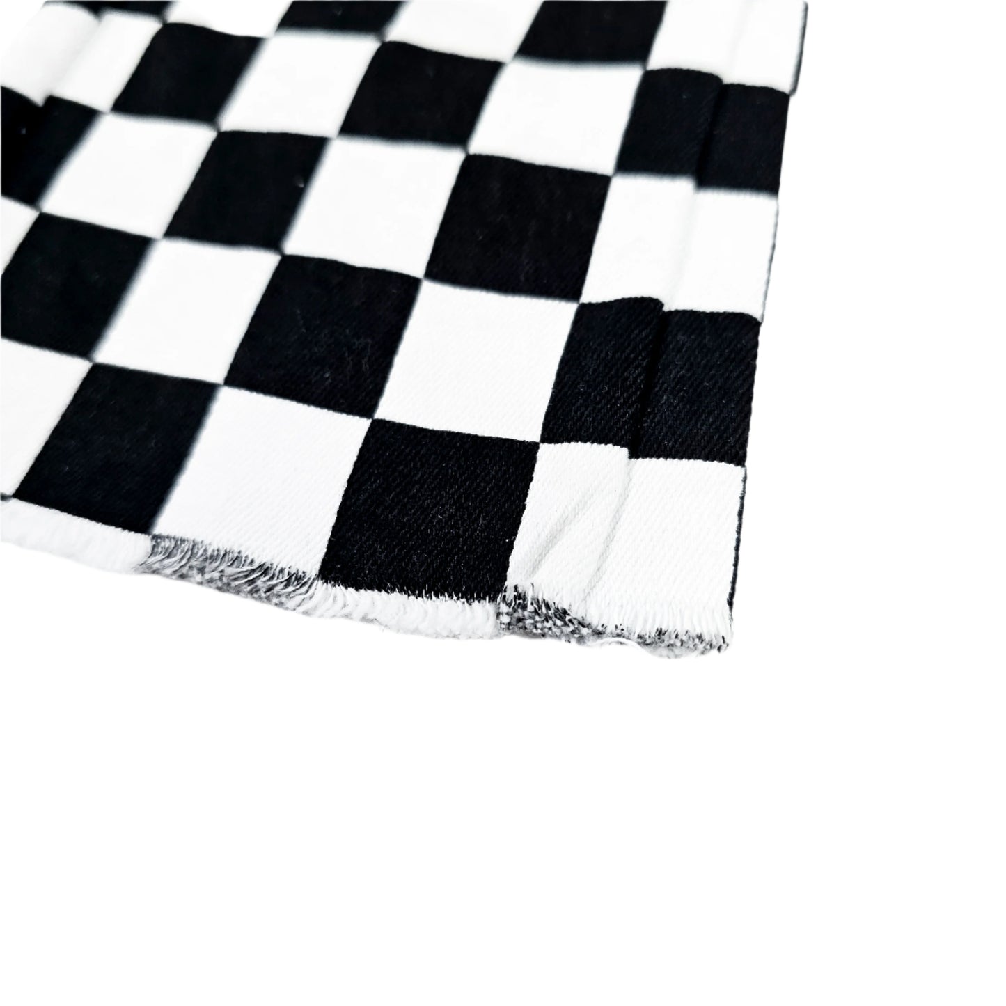 Gianna Ripped Hole Checkered Denim Pants