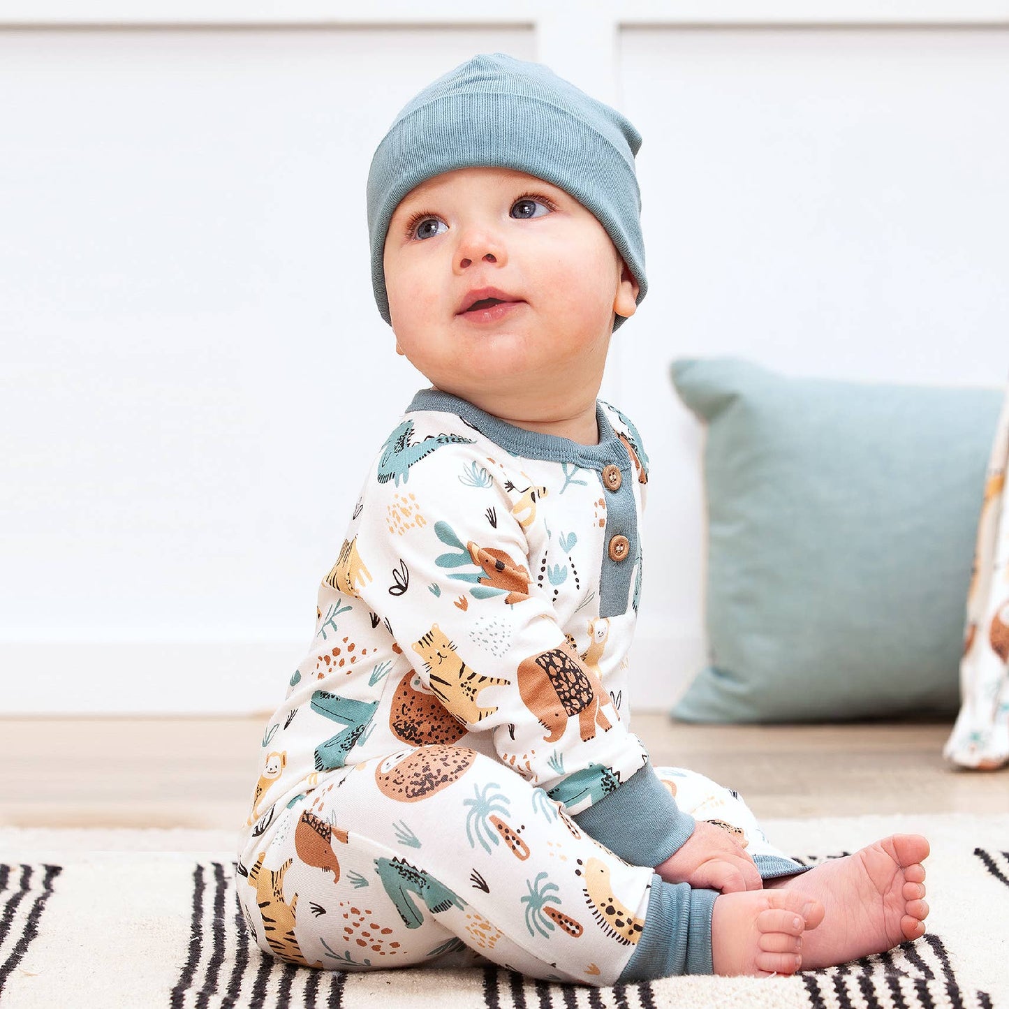 Parker Jungle Jamboree Bamboo Henley Romper