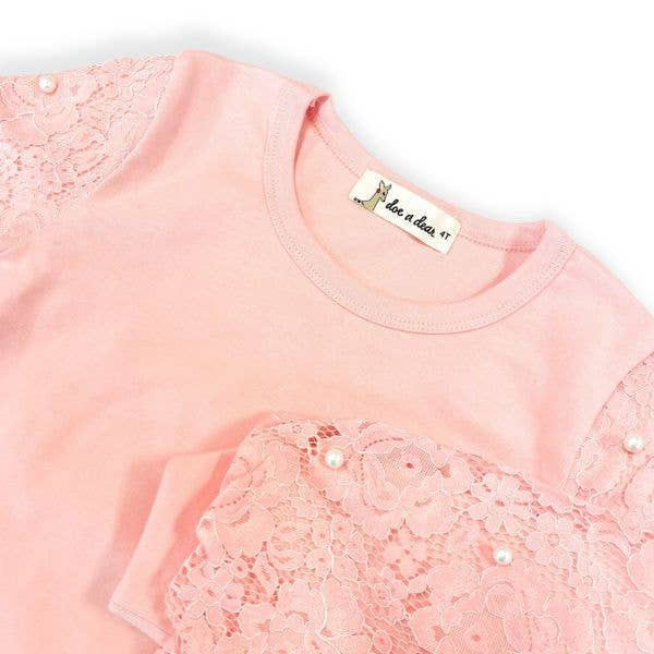 Millie Lace & Pearl Accents Top