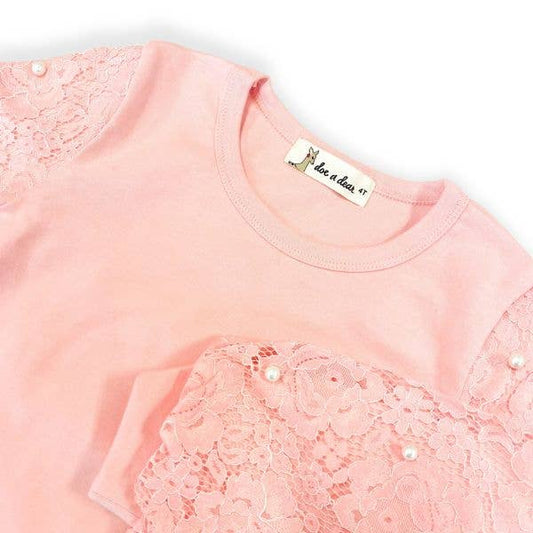 Millie Lace & Pearl Accents Top