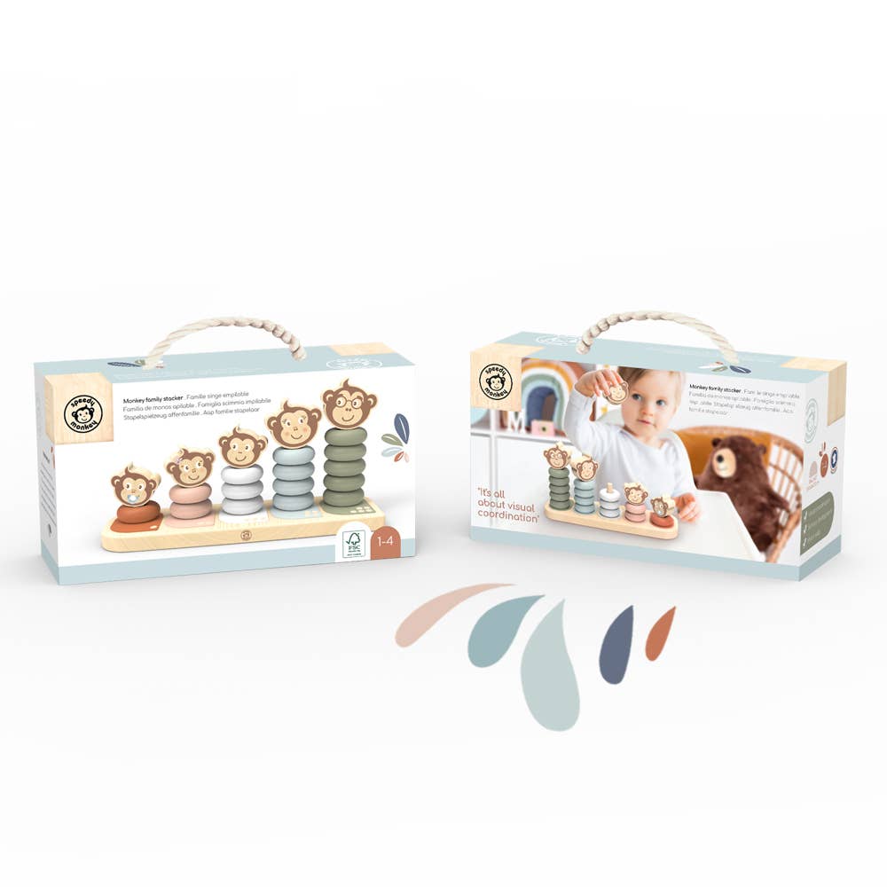 Children's educational toy with packaging on a white background