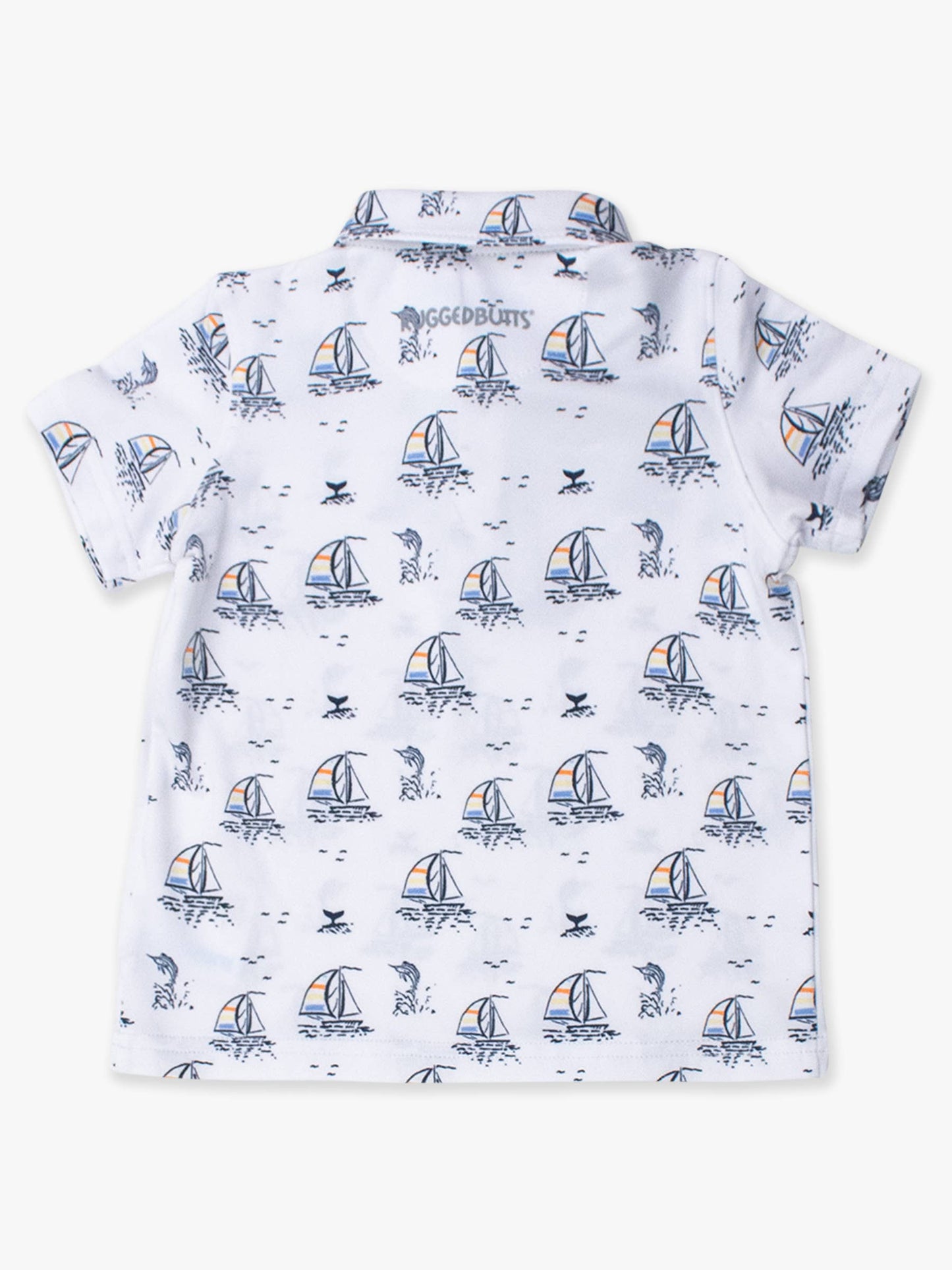 Elias Boys Sailing the Seas Knit Short Sleeve Performance Polo