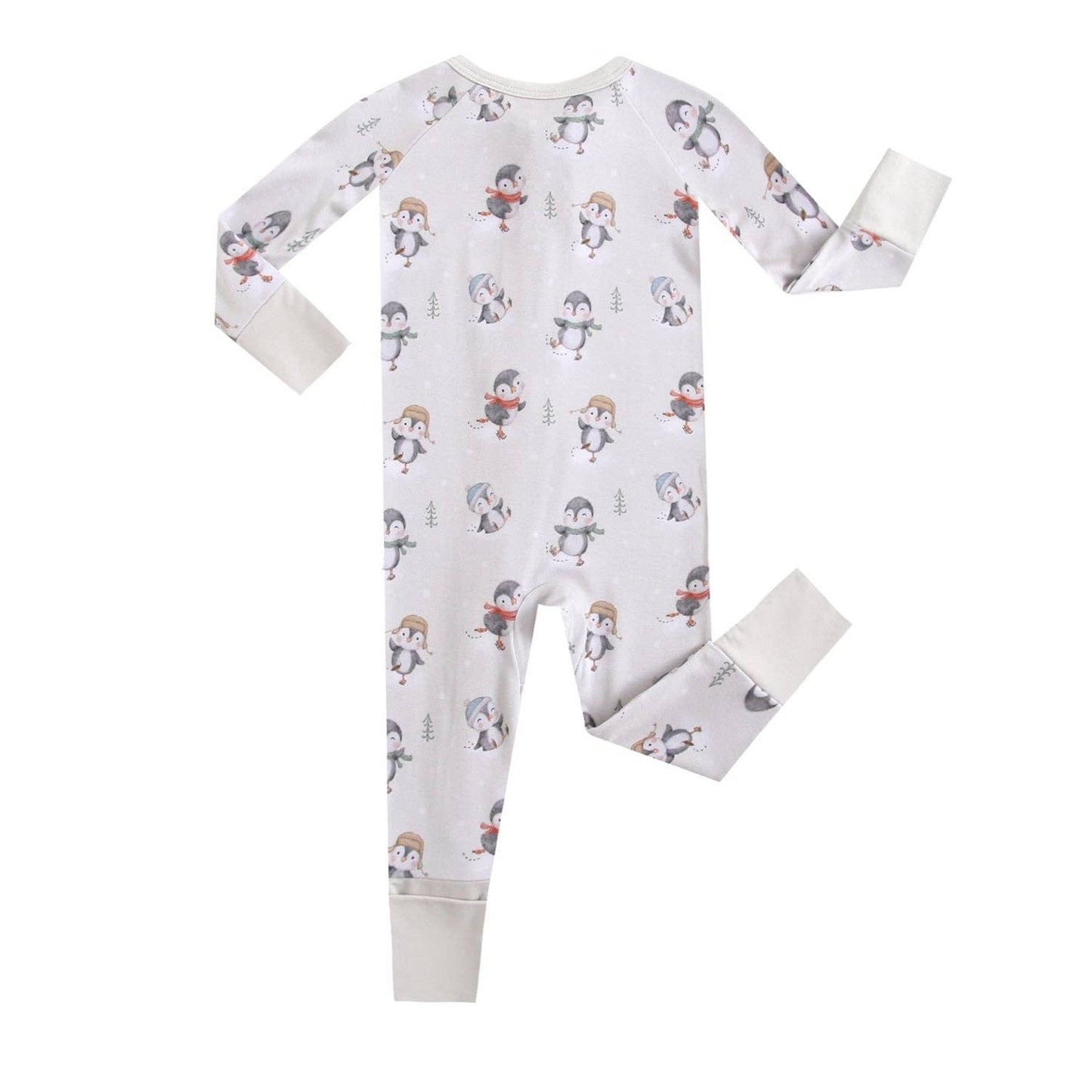 Taylor Penguins On Ice Zippered Romper