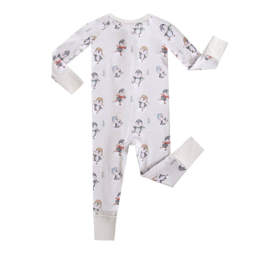 Taylor Penguins On Ice Zippered Romper