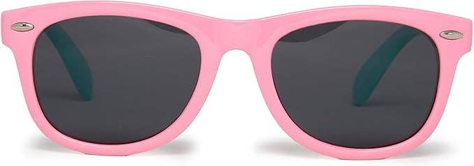 Infant Flexible Wire Pink/Turquoise Smoke Lenses Sunglasses Ages 0-1