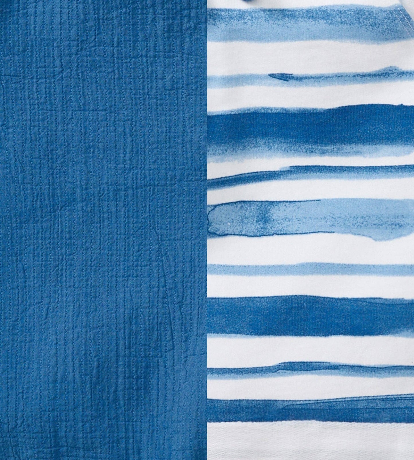 Luke Watercolors Santorini Blue Stripes Short Set