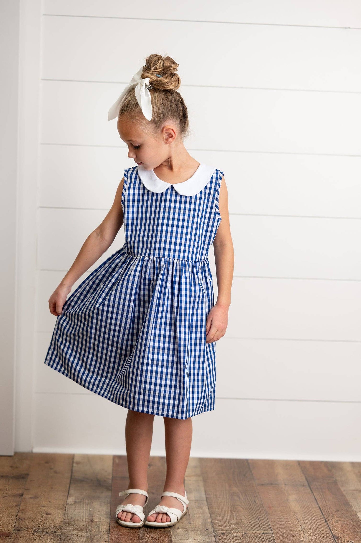 Alice Navy Check Gingham Dress