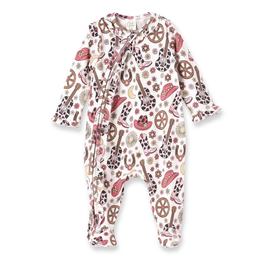 Eva Cowgirl Cutie Bamboo Zipper Romper