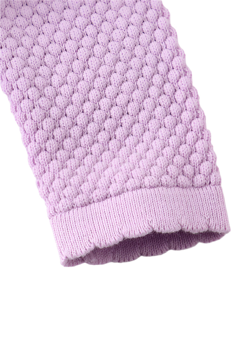 Elizabeth Lilac Button Sweater