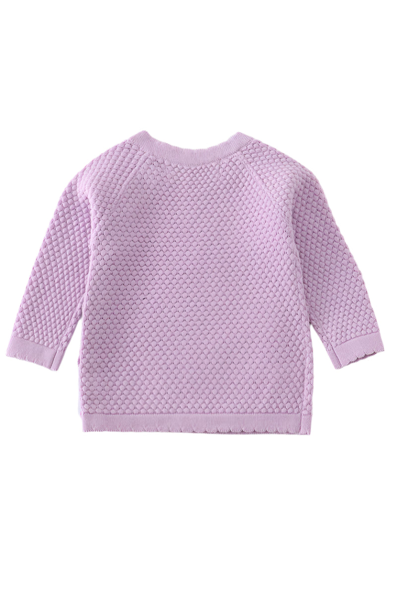 Elizabeth Lilac Button Sweater