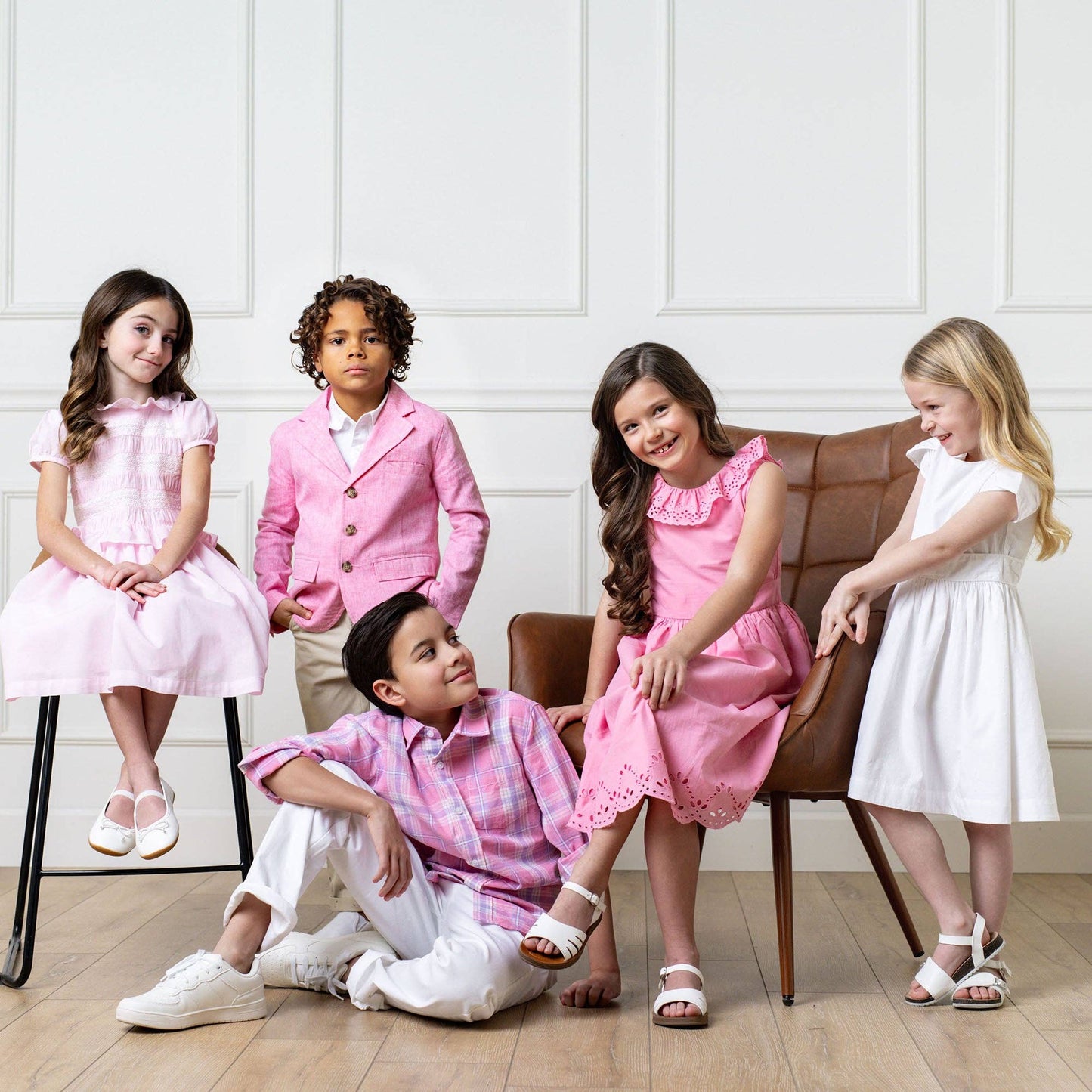 Leah Organic Ruffle Collar Party Dress