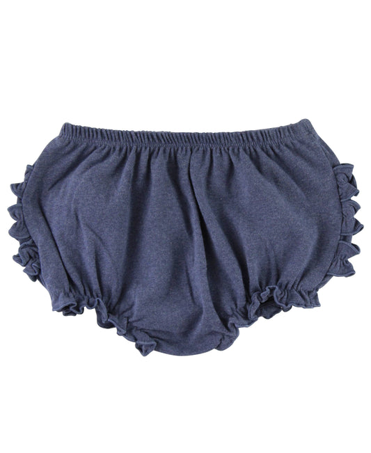 Iris Faux Denim Knit Ruffle Butt Bloomer