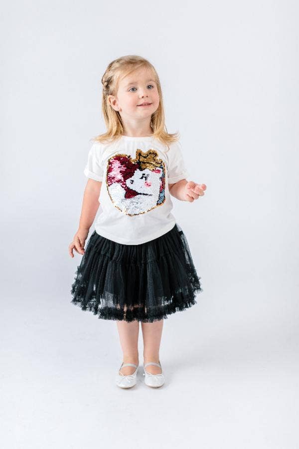Melody Sequin Heart Unicorn Tee
