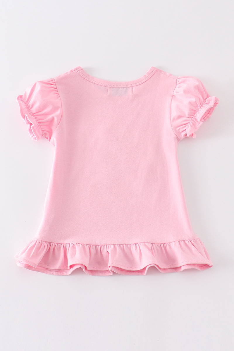 Eleanor Blush Basic Ruffle Top