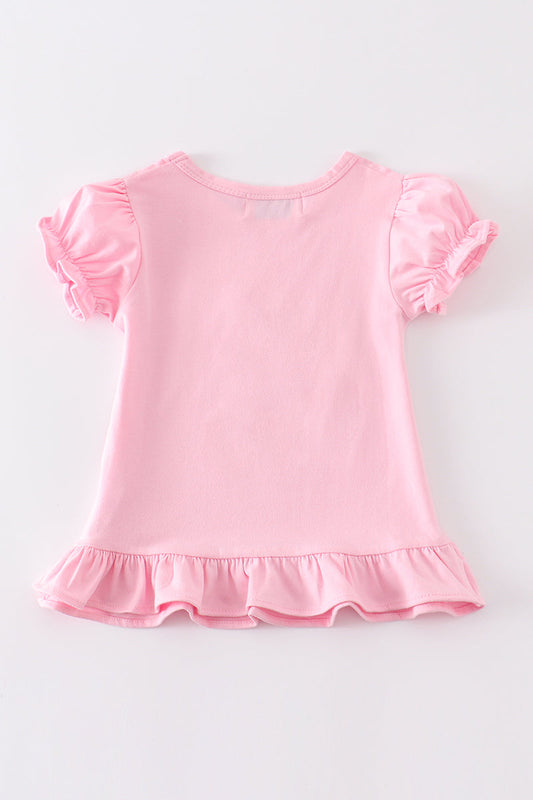 Eleanor Blush Basic Ruffle Top