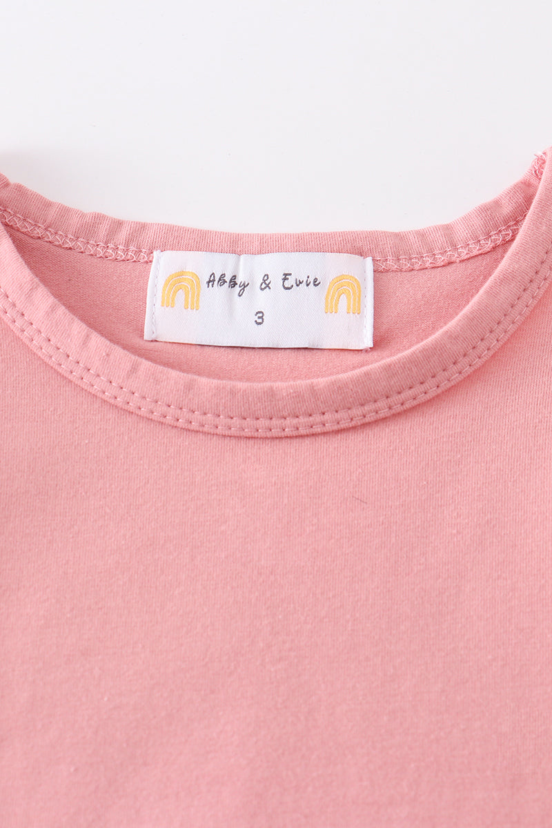 Eleanor Pink Basic Ruffle Top