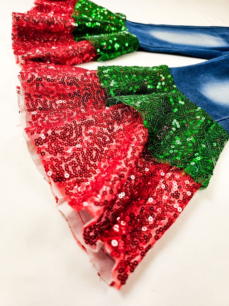Willow Christmas Sequin Double Layered Bell Bottom