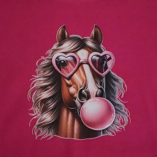 Farrah Sassy Pink Horse Sweatshirt
