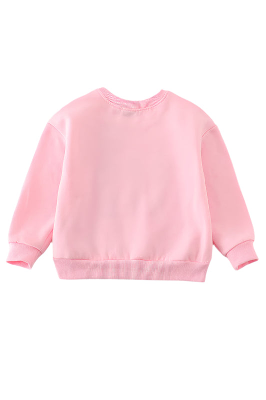Pink Nutcracker Embroidery Fleece Sweatshirt
