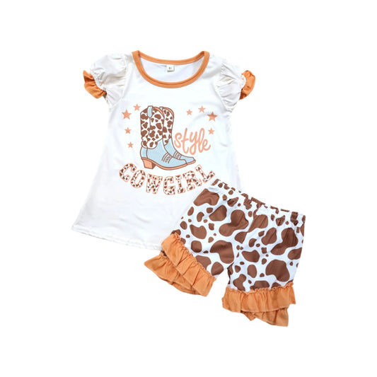 Style Cowgirl Graphic Short Set