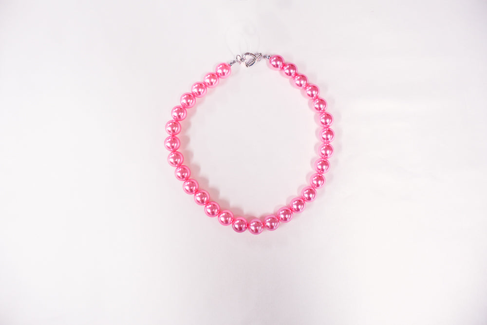 Solid Pink Bubble Necklace