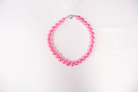 Solid Pink Bubble Necklace