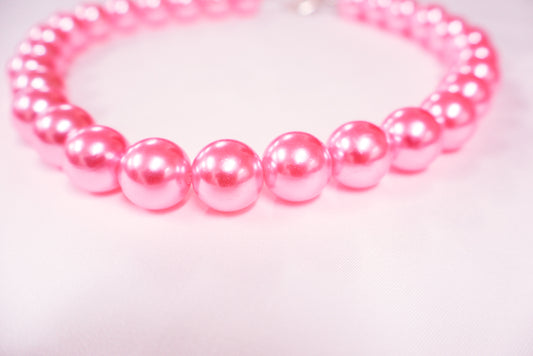 Solid Pink Bubble Necklace
