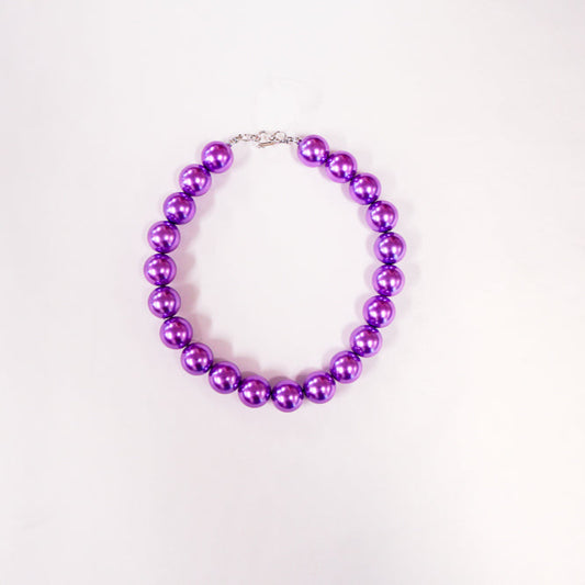 Solid Purple Bubble Necklace