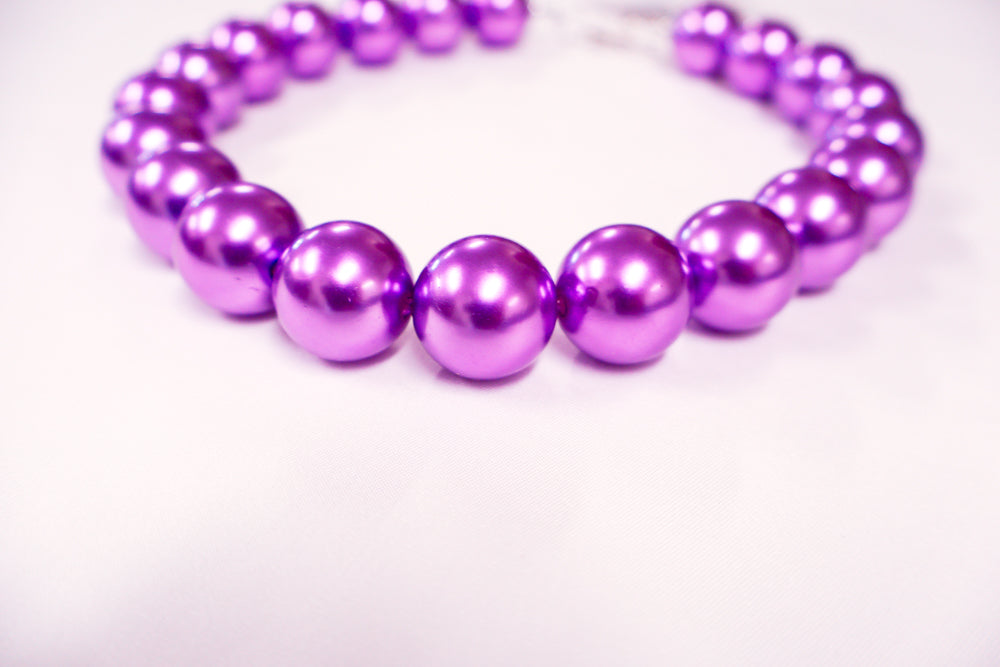 Solid Purple Bubble Necklace