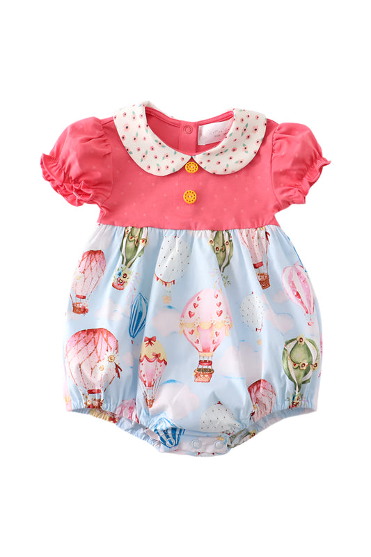 Pink Balloon Puff Sleeve Romper