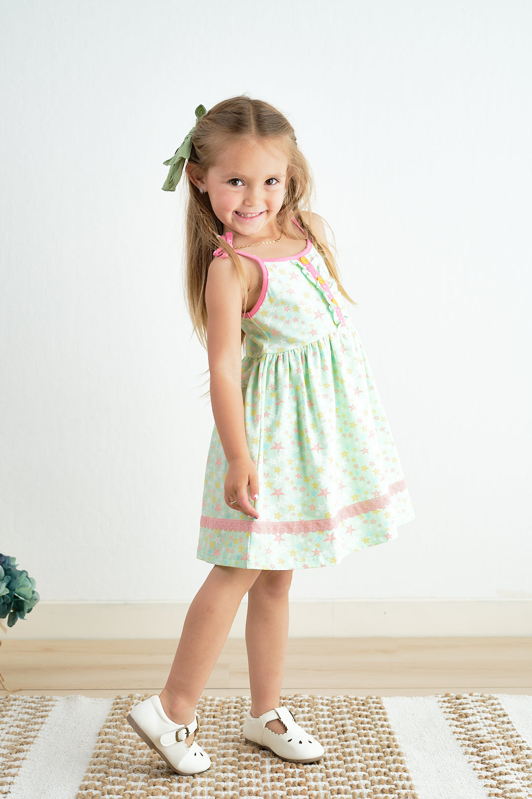 Star Print Strap Dress