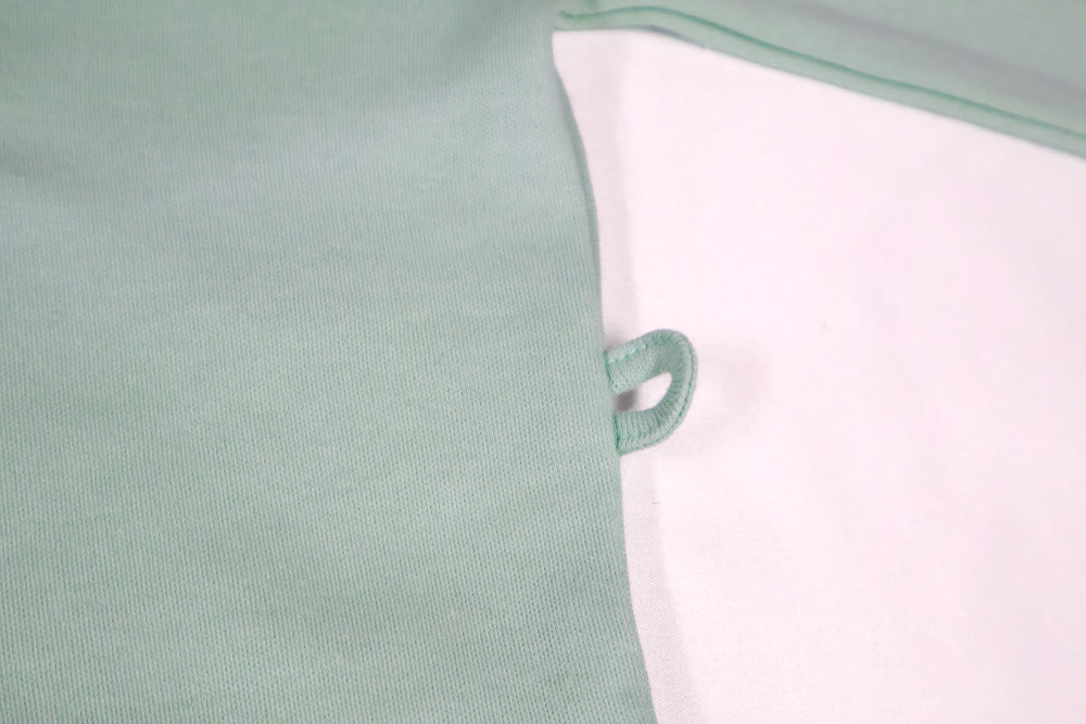Sage long sleeve onsie pacifier loop