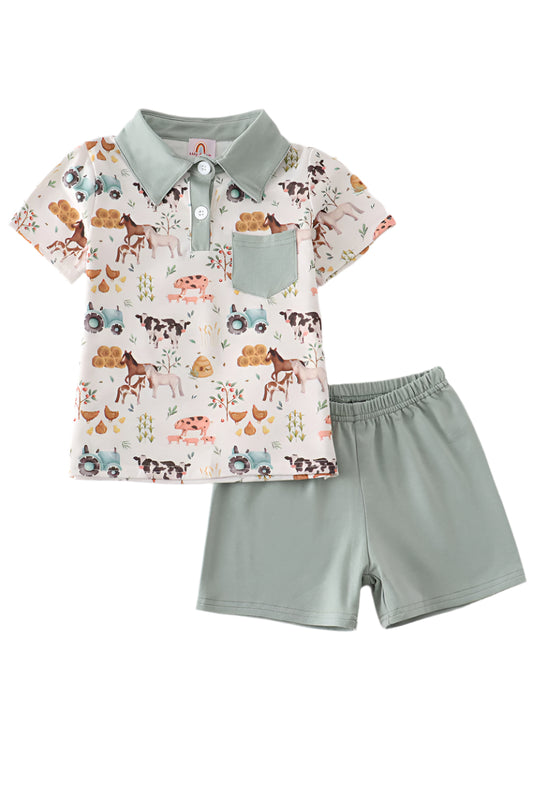 Sage Farm Animal Boy Set