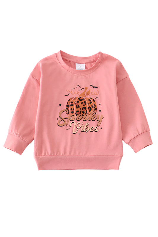 coral pumpkin sweatshirt front