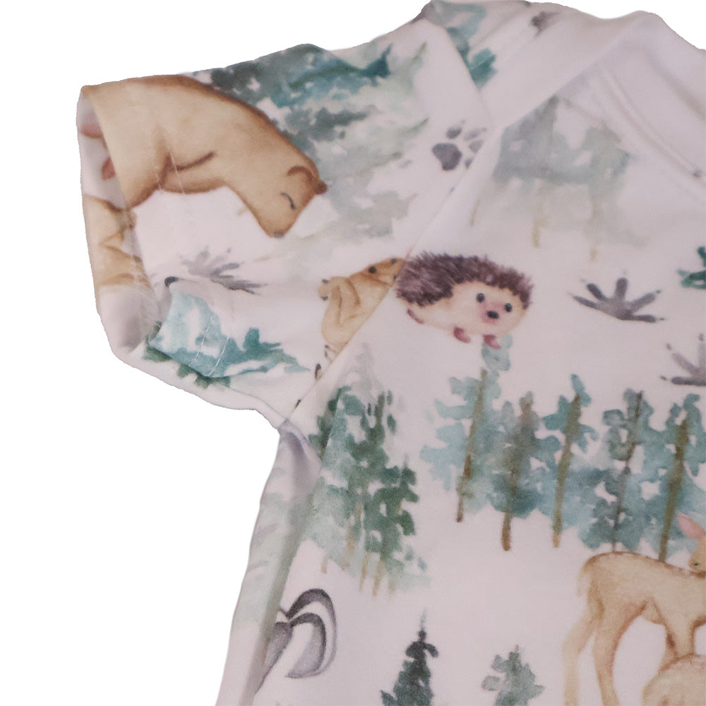 Madison Woodland Short Sleeve Romper