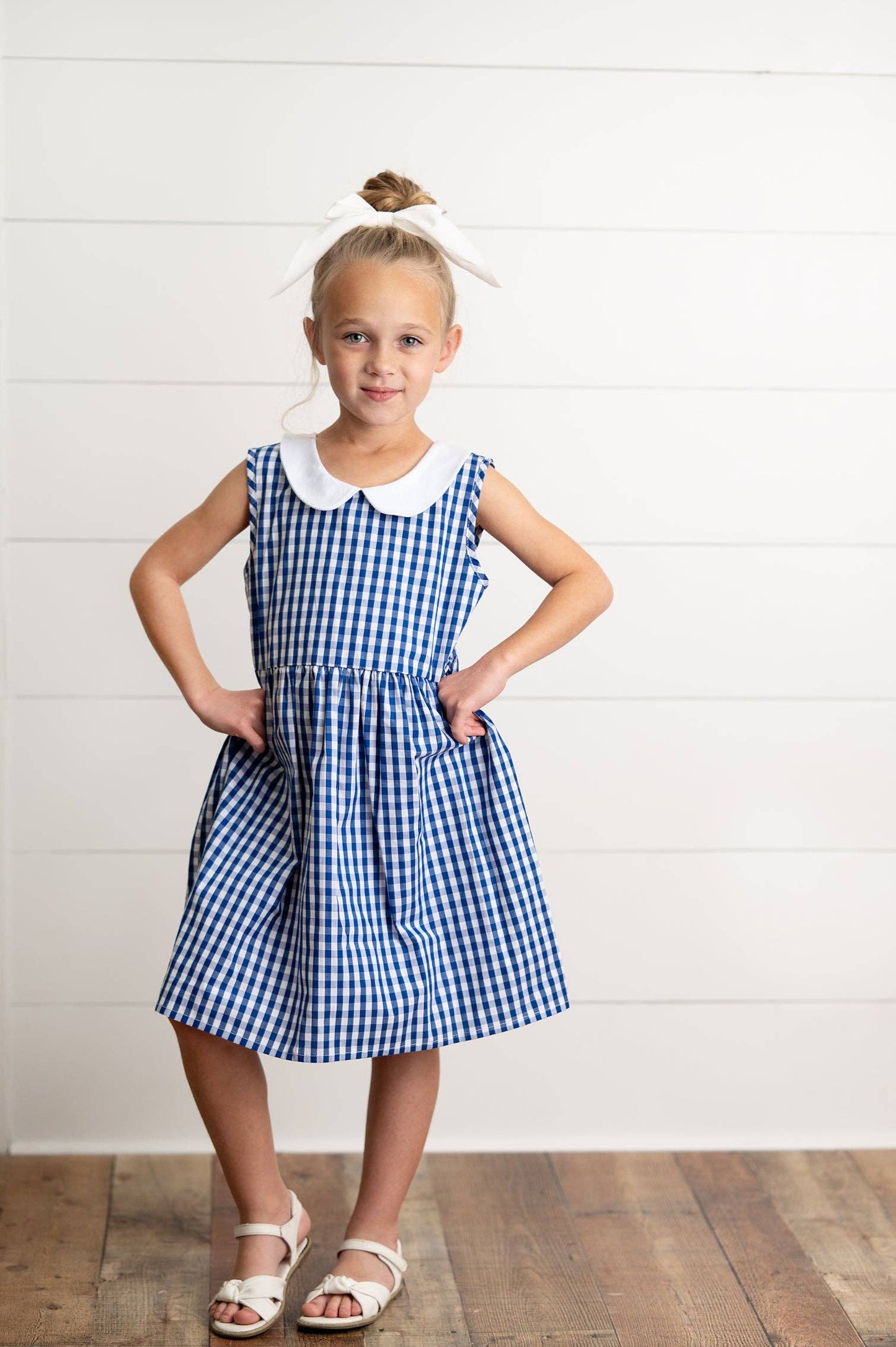 Alice Navy Check Gingham Dress