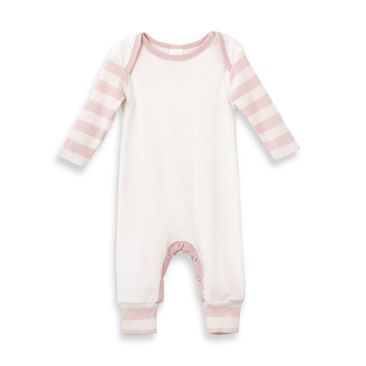 Anna Pink Stripped Cotton Rompers