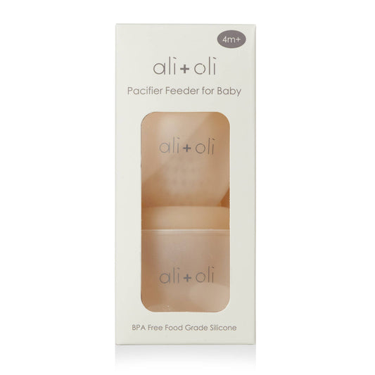 ali+oli pacifier feeder packaging on a white background