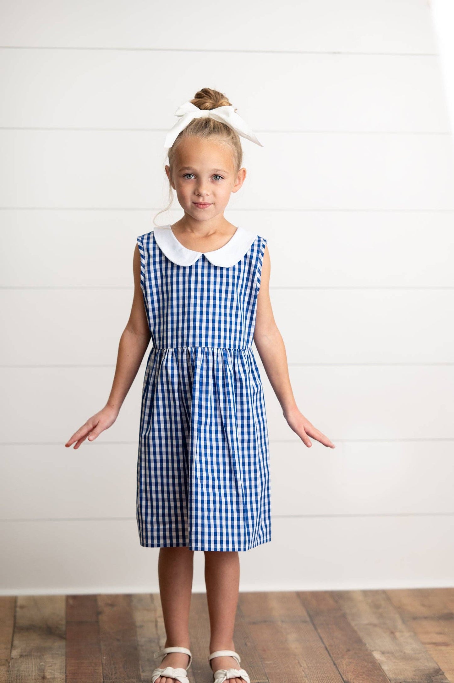 Alice Navy Check Gingham Dress